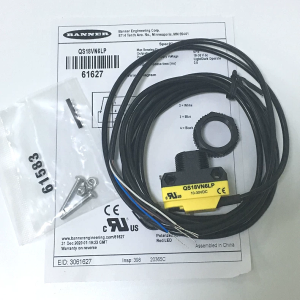 BANNER Sensor QS18VN6LP 61627,New and original,In stock