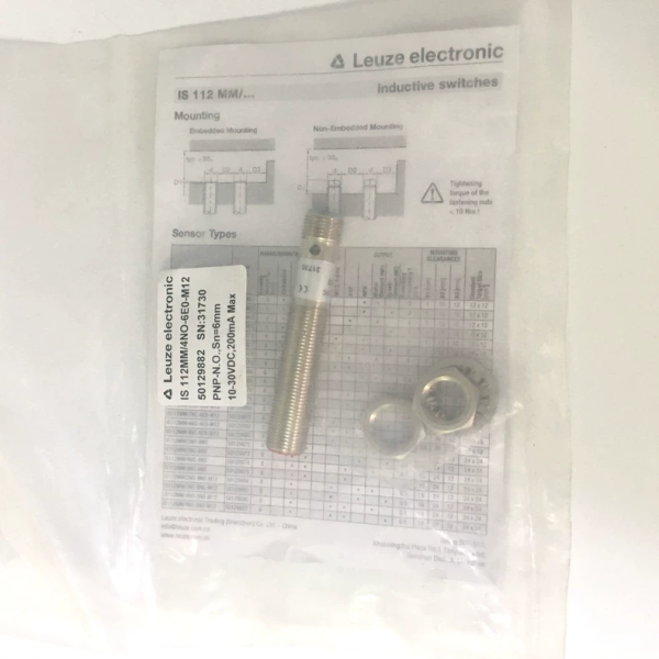 LEUZE Sensor IS 112MM/4NO-6E0-M12 50129882 ,New and original,In stock