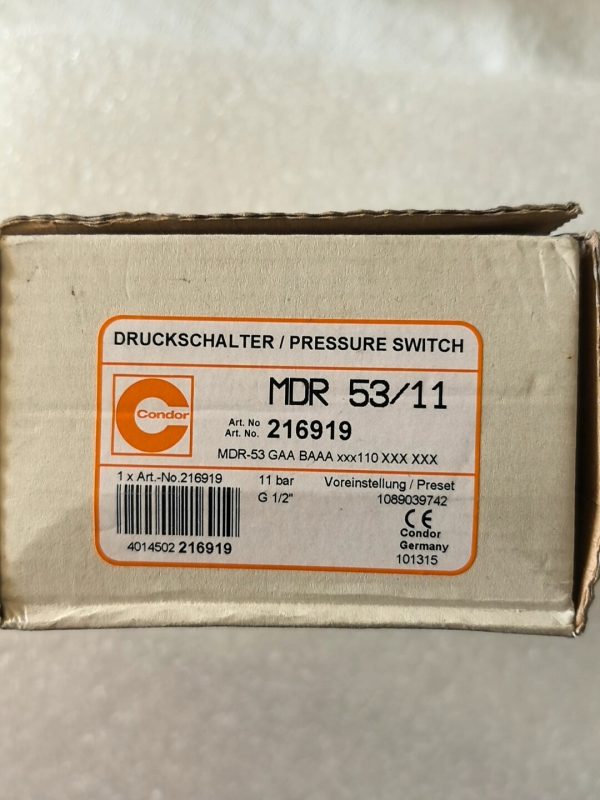 CONDOR pressure switch MDR 53/11 216919 ,New and original,In stock