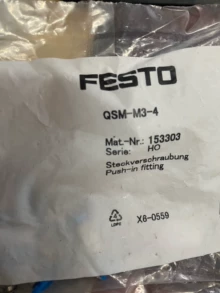 FESTO push-in fitting QSM-M3-4 153303  ,New and original,In stock