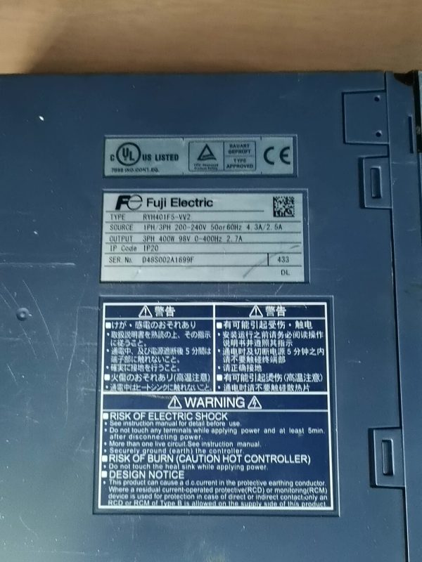 Fuji servo driver RYH401F5-VV2 ,Used one,In stock