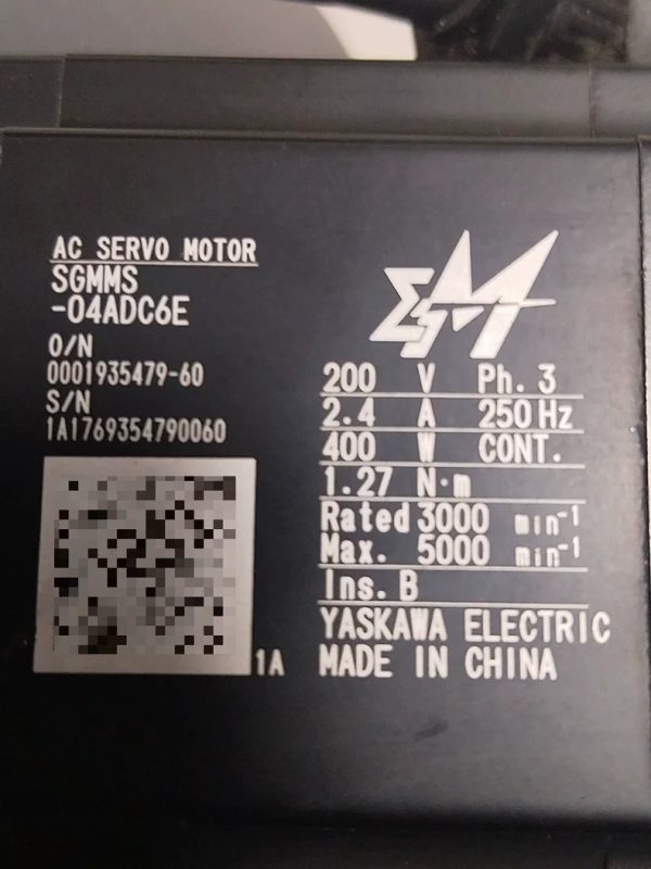 Yaskawa SGMM-04ADC6E servo motor,Used one,In stock - 图片 6